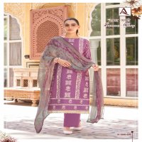 Alok Summer Glory Wholesale Pure Zam With Aari Hand Work Dress Material