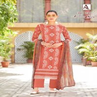 Alok Summer Glory Wholesale Pure Zam With Aari Hand Work Dress Material