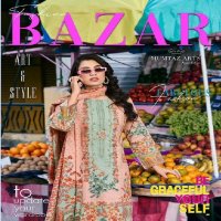 MUMTAZ ARTS FASHION BAZAAR KARACHI LAWN EMBROIDERY ETHNIC STYLE PAKISTANI TOP PANT DUPATTA