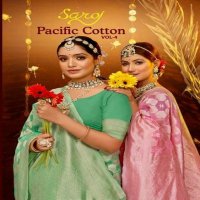 Saroj Pacific Cotton Vol-4 Wholesale Soft Cotton Rich Pallu Sarees