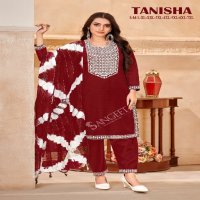 Sangeet Tanisha Wholesale Viscose Rayon Kurti With Pant And Dupatta