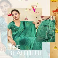 V Plus Garibrath Vol-6 Wholesale Georgette Saree With Embroidery Work