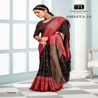 Mahamani Amrita-10 Wholesale Heavy Moss Foil Print Sarees