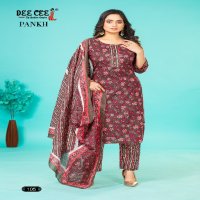 Dee Cee Pankh Wholesale Cotton Cambric Readymade 3 Piece Suits