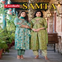 Taniksh Samta Vol-3 Wholesale Capsule Rayon Print Kurti With Pant And Dupatta