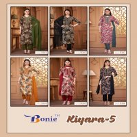 BONIE KIYARA VOL 5 LAUNCH RAYON PRINTS FULL STITCH CLASSY LOOK SALWAR KAMEEZ