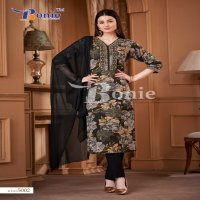 BONIE KIYARA VOL 5 LAUNCH RAYON PRINTS FULL STITCH CLASSY LOOK SALWAR KAMEEZ