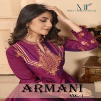 Moksh Armani Vol-1 Wholesale Triva Silk Embroidery Gown Catalog