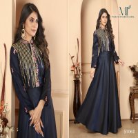 Moksh Armani Vol-1 Wholesale Triva Silk Embroidery Gown Catalog