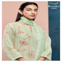 Ganga Ruhika S2522 Wholesale Premium Linen Printed With Embroidery Salwar Suits