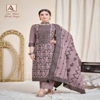 Alok Black Magic Wholesale Pure Hand Weave Jacquard Dress Material