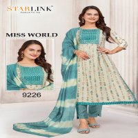 Starlink Miss World Wholesale Capsule Print With Embroidery Readymade Three Piece Suits Combo