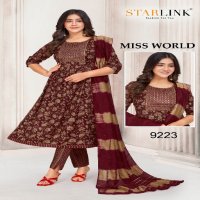 Starlink Miss World Wholesale Capsule Print With Embroidery Readymade Three Piece Suits Combo