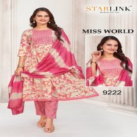 Starlink Miss World Wholesale Capsule Print With Embroidery Readymade Three Piece Suits Combo