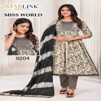 Starlink Miss World Wholesale Capsule Print With Embroidery Readymade Three Piece Suits Combo