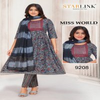 Starlink Miss World Wholesale Capsule Print With Embroidery Readymade Three Piece Suits Combo