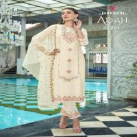 Rangoon Adah Wholesale Viscose With Embroidery Kurti With Pant And Dupatta