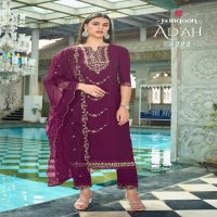 Rangoon Adah Wholesale Viscose With Embroidery Kurti With Pant And Dupatta