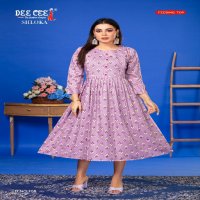 Dee Cee Shloka Wholesale Flared Long Feeding Kurtis