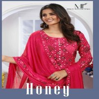 Moksh Honey Vol-1 Wholesale Premium Chanderi Export Kurtis With Dupatta