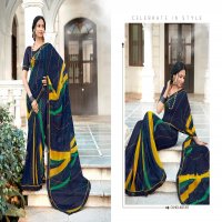 5D DESIGNER PRESENTS MUNIYA STYLISH GEORGETTE WITH EMBROIDERY WORK BORDER SAREE