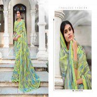 5D DESIGNER PRESENTS MUNIYA STYLISH GEORGETTE WITH EMBROIDERY WORK BORDER SAREE