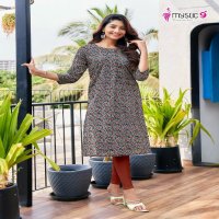 Mystic 9 Summer Cool Wholesale Pure Cotton Cambric Print Long Kurtis Combo