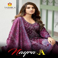 Yashika Nayra A Wholesale Neck Embroidery Work Dress Material