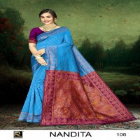 RONISHA NANDITA BY RANJNA SAREE BANARASI SILK PREMIUM FABRICS SUPER HIT COLLECTION SAREES