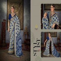 Shubh Shree Smartlook Vol-12 Wholesale Velvet Tusser Silk Sarees