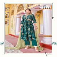 Mittoo Nayantara Wholesale Alia Cut Kurtis With Pant And Dupatta