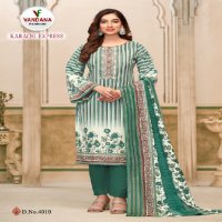 Vandana Karachi Express Vol-4 Soft Cotton Swarovski Work Dress Material