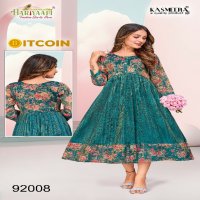 Hariyaali Bitcoin Vol-3 Wholesale Tissue Silk And Negative Print Kurtis Combo