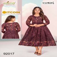 Hariyaali Bitcoin Vol-3 Wholesale Tissue Silk And Negative Print Kurtis Combo