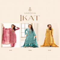 Varsha Ikat Wholesale Muslin With Embroidery Salwar Suits