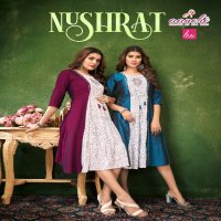 Aanchi Nushrat Wholesale Liva Reyon With Rangeela Silk Kurtis