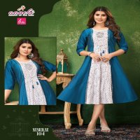 Aanchi Nushrat Wholesale Liva Reyon With Rangeela Silk Kurtis