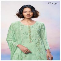 Ganga Dhitya S2714 Wholesale Premium Voil Printed With Embroidery Salwar Suits