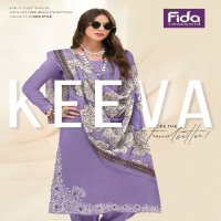 Fida Keeva Wholesale Pure Cotton Satin Solid With Embroidery Suits