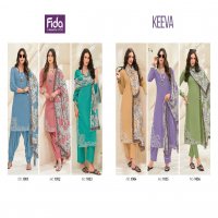 Fida Keeva Wholesale Pure Cotton Satin Solid With Embroidery Suits