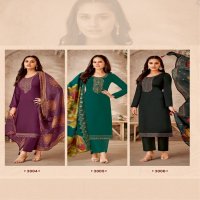 Suryajyoti Pal Vol-3 Wholesale Jam Satin Dyed And Swaroski Work Dress Material