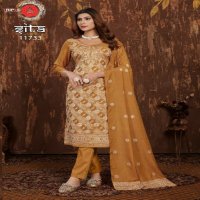 TRIPLE AAA SITA MUSLIN FASHIONABLE LOOK LAKHNAVI JACQUARD TOP PANT WITH DUPATTA