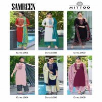 MITTOO SAMREEN READYMADE HEAVY RAYON THREAD & HANDWORK CASUAL WEAR BIG SIZE SALWAR SUIT