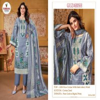 Vandana Guzarish Vol-1 Wholesale Pure Cotton With Embroidery Work Dress Material