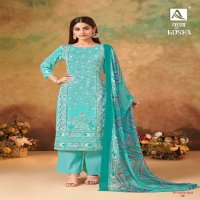 ALOK PRESENTS KUSHA LAUNCH ZAM DESIGNER PRINT HAND WORK PAKISTANI SALWAR SUIT MATERIAL