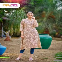 MIMI VOL 2 BY TIPS AND TOPS FULL STITCH NEW TRENDY OUTFIT A LINE POCKET STYLISH KURTI WHOLESALER