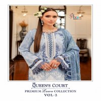 SHREE FABS QUEENS COURT PREMIUM LAWN COLLECTION VOL 2 BOLLYWOOD STYLE PAKISTANI 3PCS DRESS