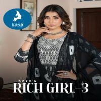 RICH GIRL VOL 3 BY KAYA FASHIONABLE DESIGN FANCY READYMADE BIG SIZE SALWAR KAMEEZ EXPORTS