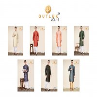 Outluk Vol-16 Wholesale Heavy Jacquard With Self Work Mens Kurta With Pajama