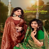 Saroj Glamour Cotton Vol-2 Wholesale Soft Cotton Rich Pallu Sarees
